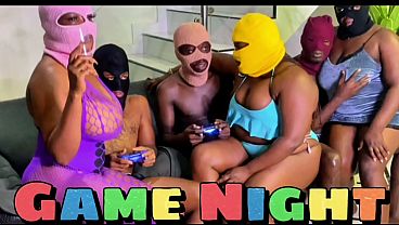 GAME NIGHT : Orgy At The Mansion With Three (3) Black Curvy Ebony Teens Fucking Three BBCs | Cumshot & Squirting On Premium