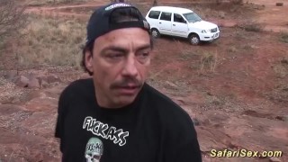 african milf outdoor fucked by safari tourist