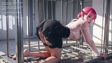 The young woman was behaving very badly, so the guard fucked her in the ass in the prison cell. [AI]
